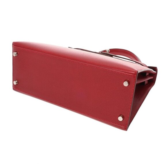 HERMES Kelly 28 Outer stitch 2WAY Rouge vif hand bag - Picture 5 of 10